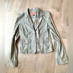 MOSSIssue Mossimo Striped Jean Jacket Small